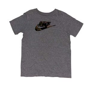 Nike Kids Camo Logo Gray Tee